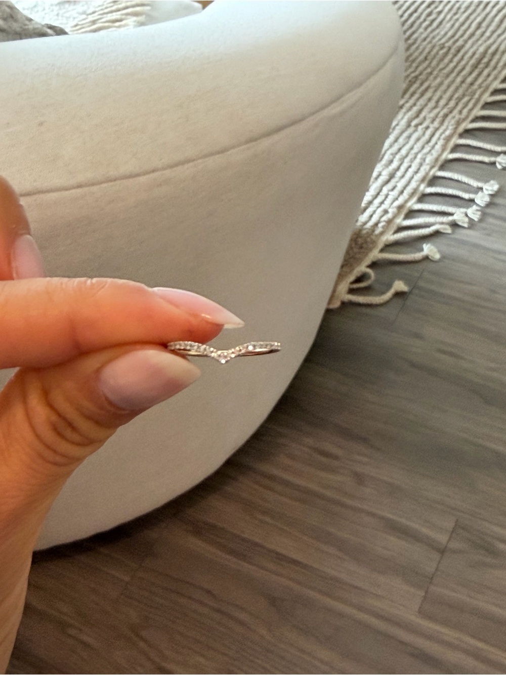 Mejuri Wishbone 14K Gold Diamond Pave Band Ring 💍